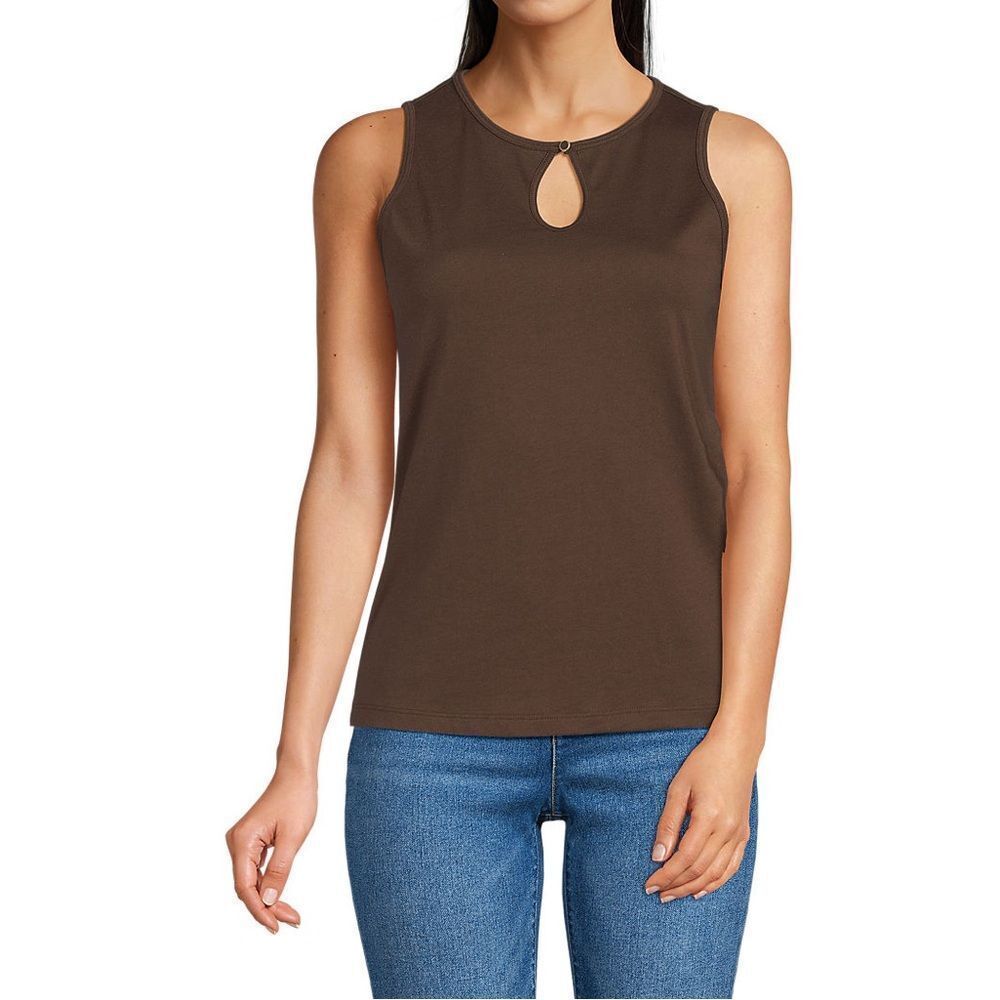 NWT Land’s End Women's Medium Supima Keyhole Tank
